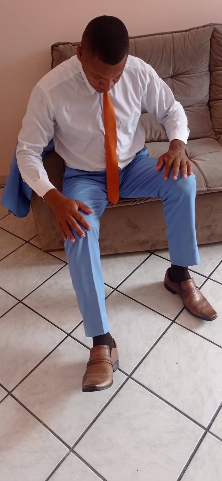 Terno azul claro